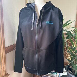 Patagonia Mens Full Zip Hoodie, Tech Fleece, Black, L